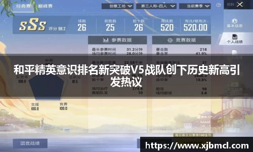 和平精英意识排名新突破V5战队创下历史新高引发热议